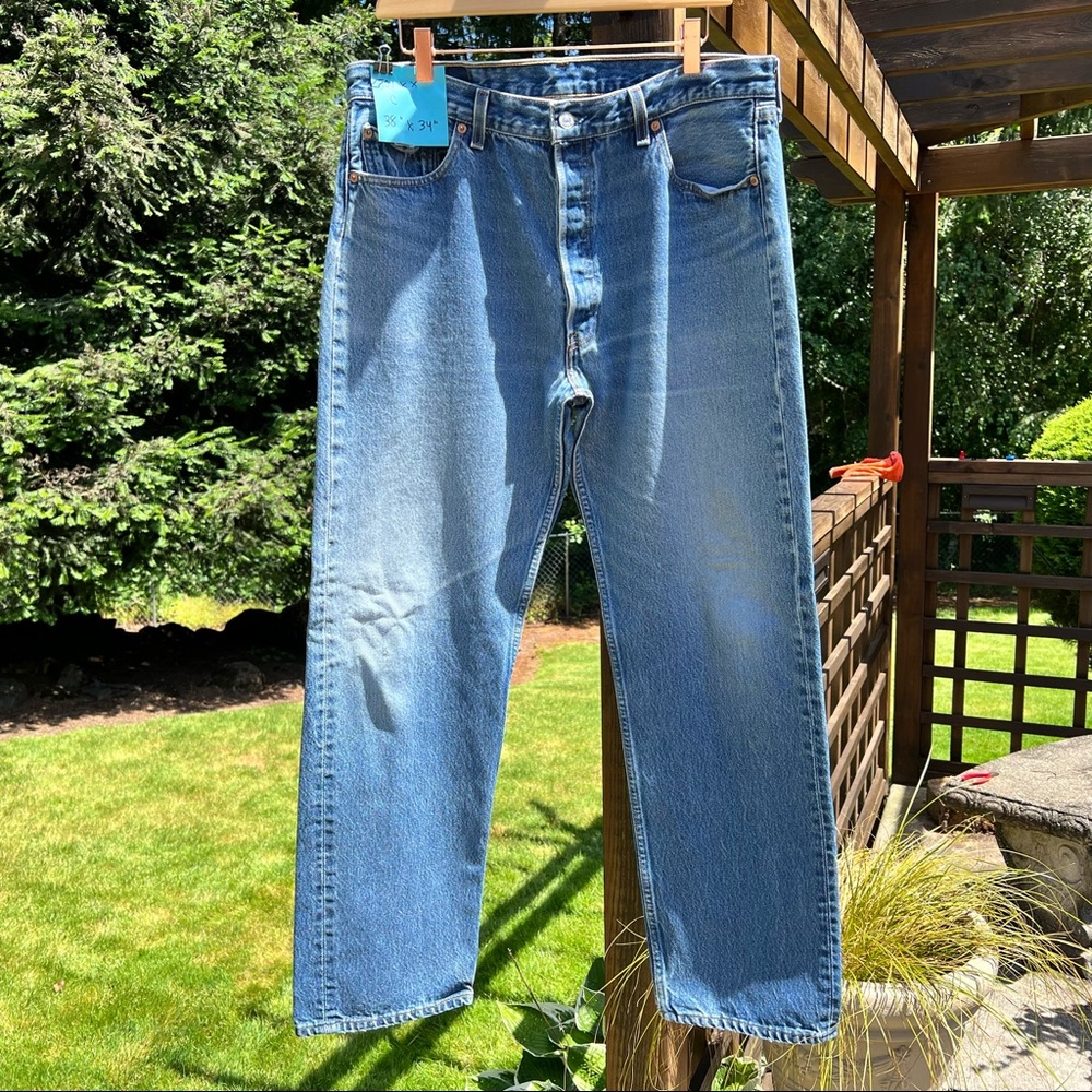 Vintage Levi's 501XX straight leg jeans 38” x 34” naturally distressed "C"